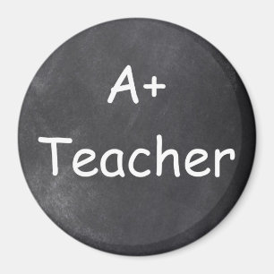 A Plus Teacher Chalkboard Design Gift Idea Magnet