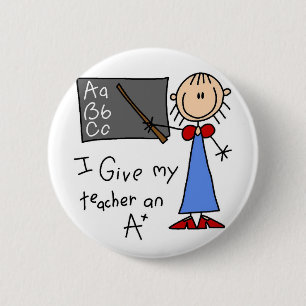A Plus Teacher Tshirts and Gifts 6 Cm Round Badge