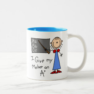 A Plus Teacher Two-Tone Coffee Mug