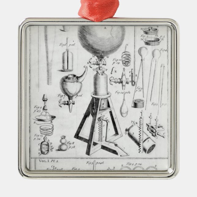 A Pneumatical Engine and it's parts Metal Tree Decoration (Front)