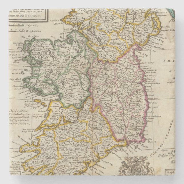 A pocket companion of Ireland Stone Coaster (Front)