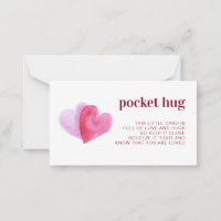 A Pocket Hug | Watercolor Hearts