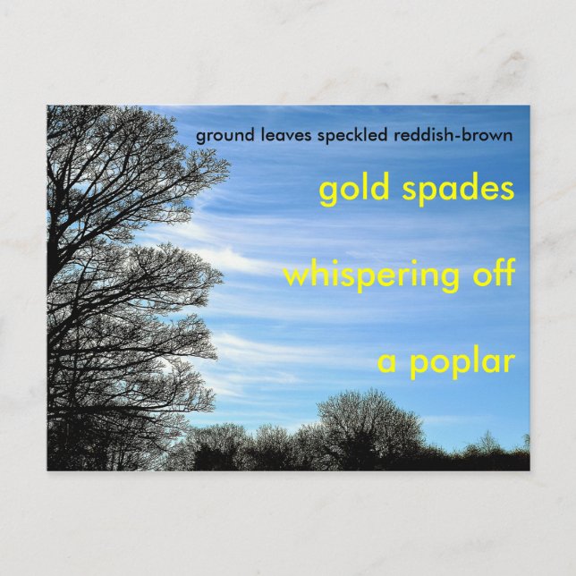 A Poem For Fall Postcard (Front)