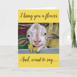 ****A POETIC GOAT*** FILLED WITH LOVE- LOVE CARD