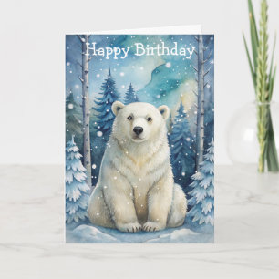 A Polar Bear in Winter Card