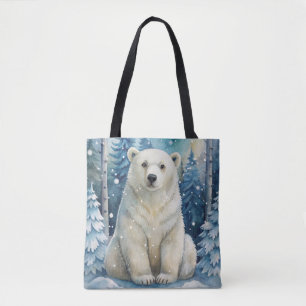 A Polar Bear in Winter Tote Bag