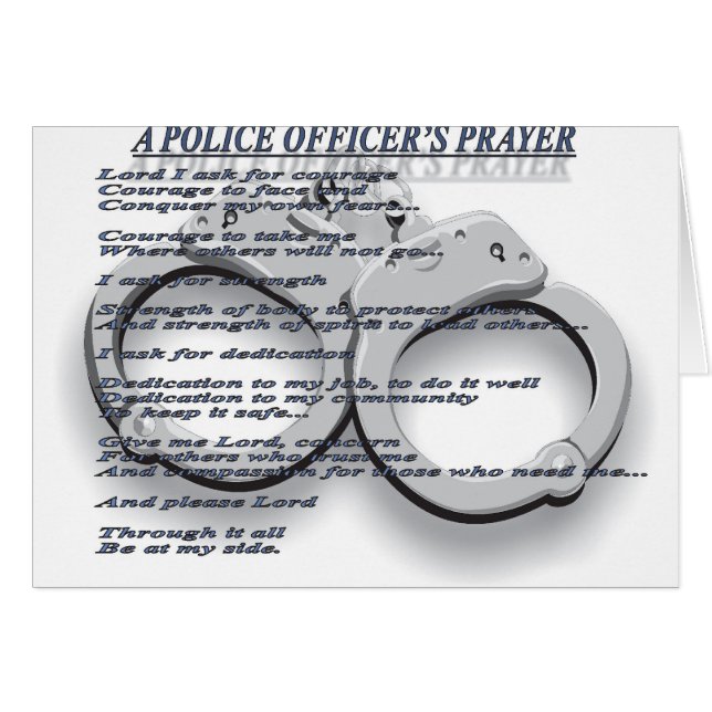 A POLICE OFFICER'S PRAYER (Front Horizontal)