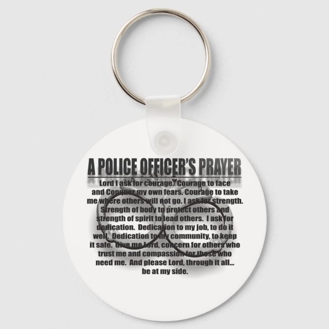 A POLICE OFFICER'S PRAYER KEY RING (Front)