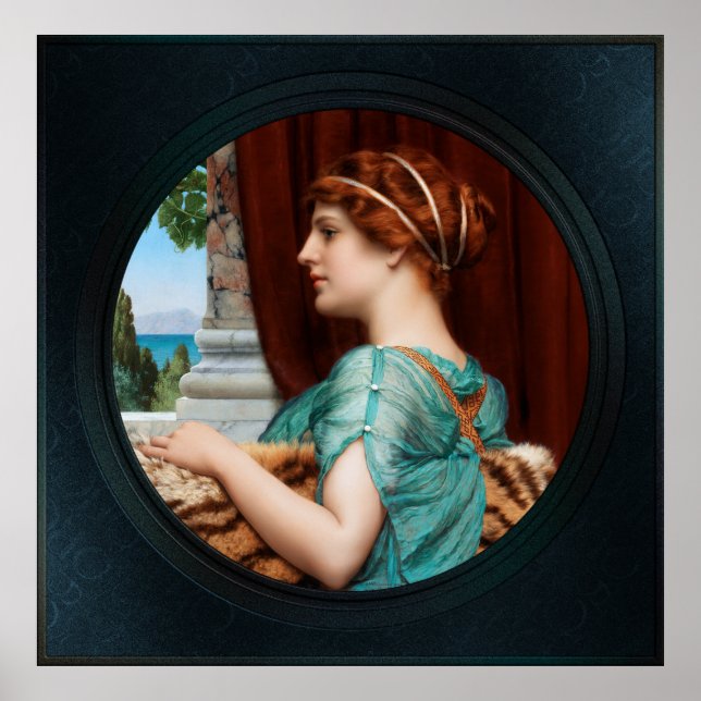 A Pompeian Lady by John William Godward Poster (Front)
