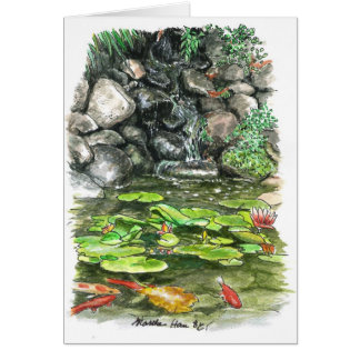 A pond with fish