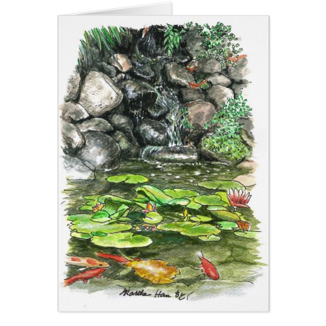 A pond with fish (Front)