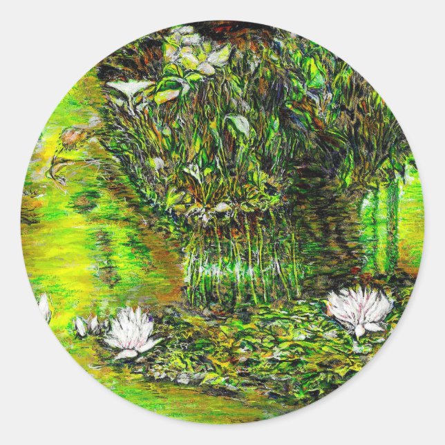 A Pond with Unpure Thoughts Classic Round Sticker (Front)