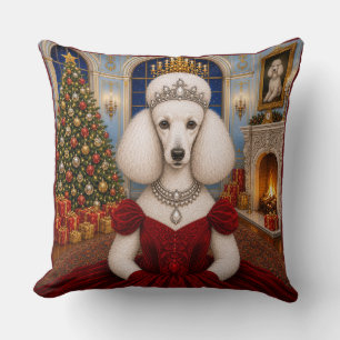 A Poodle Christmas Holiday Cushion