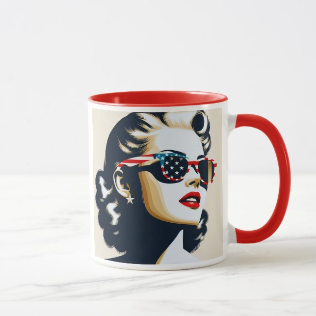 A pop art-style star. mug (Right)