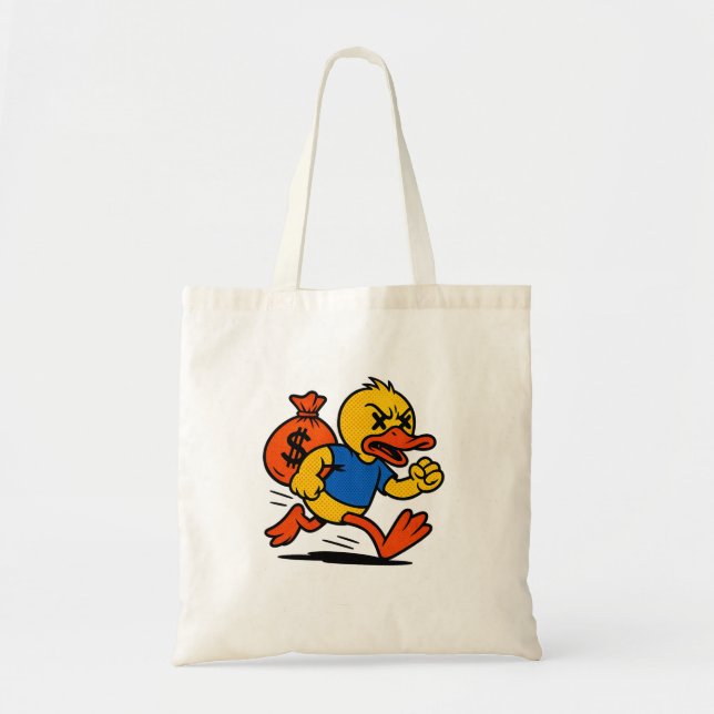 A POP ART STYLE THIEF DUCK Tote Bag (Front)