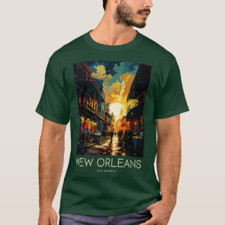 A Pop Art Travel Print of New Orleans Louisiana T-Shirt