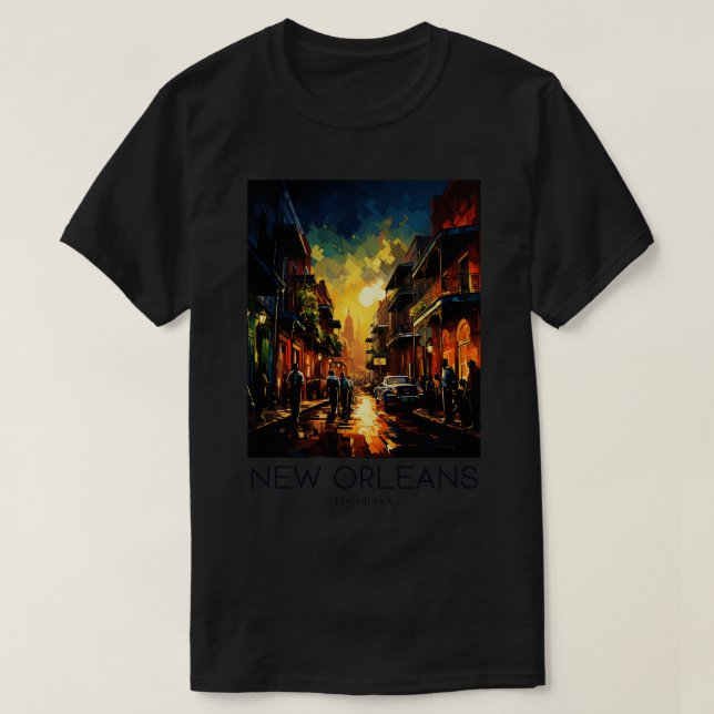 A Pop Art Travel Print of New Orleans  Louisiana   T-Shirt (Design Front)