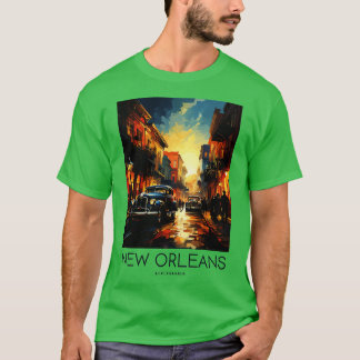 A Pop Art Travel Print of New Orleans  Louisiana   T-Shirt