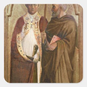 A Pope and St. Matthias, c.1428-29 Square Sticker