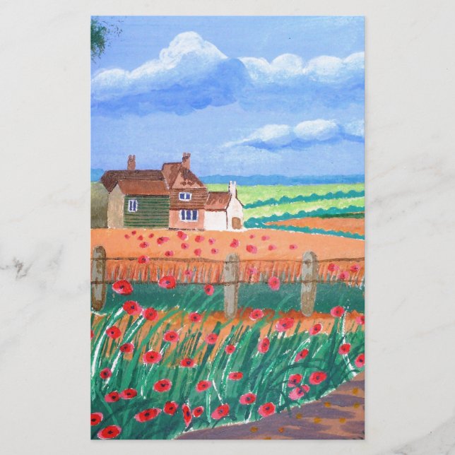 A Poppy Field Stationery (Front)