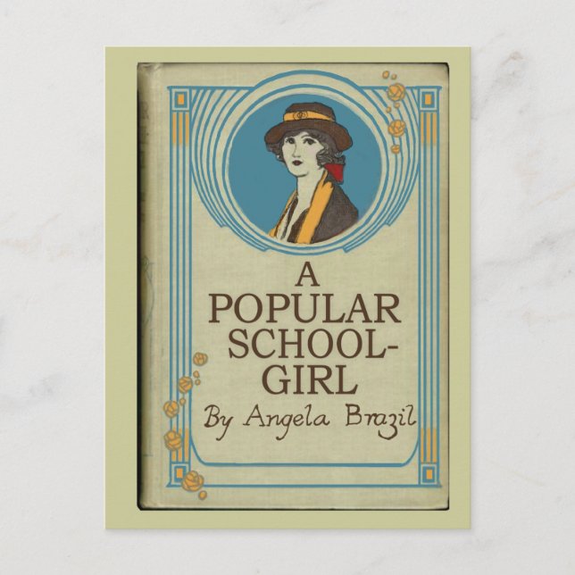 A Popular Schoolgirl Book Cover Post Card (Front)