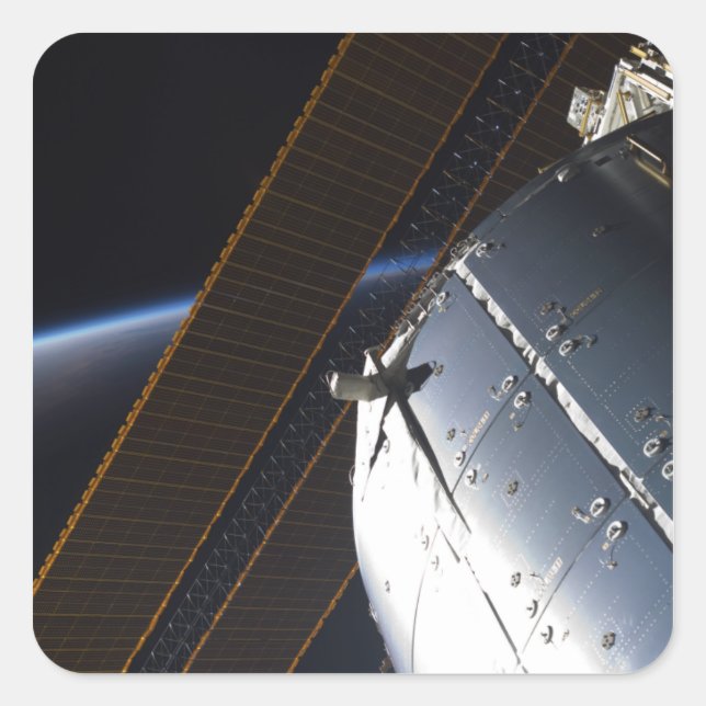 A portion of the International Space Station Square Sticker (Front)