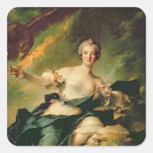 A Portrait of Anne Josephe Bonnnier de la Mossau ( Square Sticker