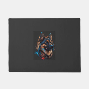 A portrait off an German shepherd dog Doormat