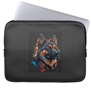 A portrait off an German shepherd dog Laptop Sleeve