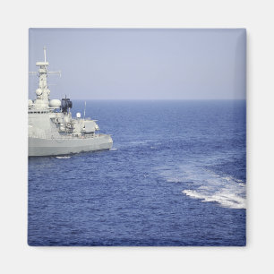 A Portuguese navy team in an inflatable boat Magnet