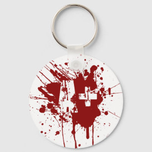 A positive Blood Type for Vampires & Zombies Key Ring