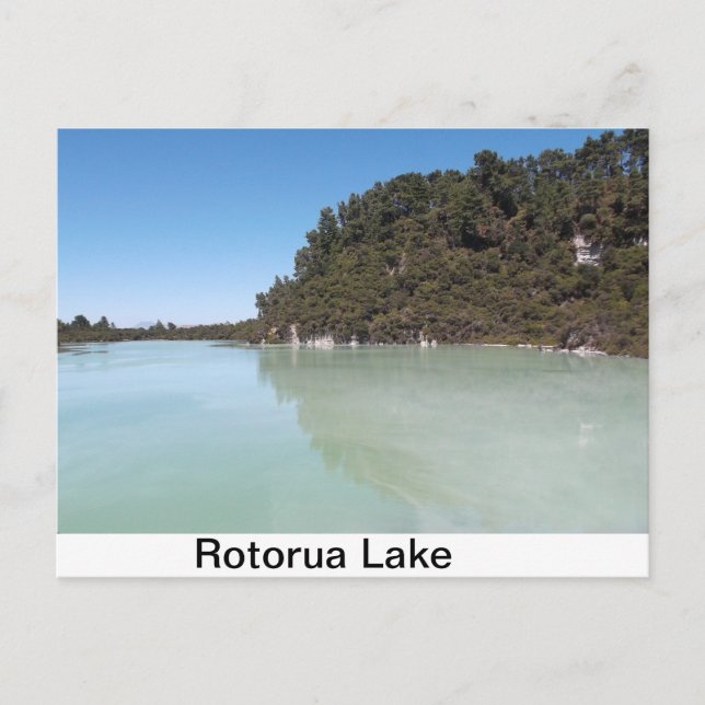 A postcard of a beautiful lake in Rotorua (Front)