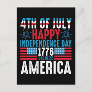 A poster for independence day of america. holiday postcard