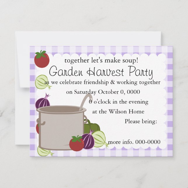 A Pot Of Soup Invitation (Front)