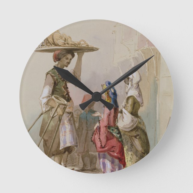 A pot seller, c.1855 round clock (Front)