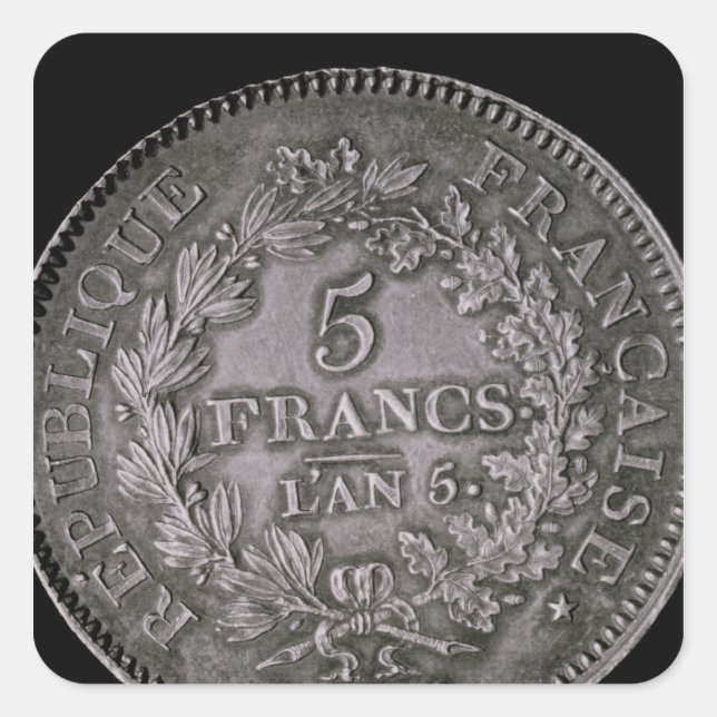 A pound of twenty sols square sticker (Front)