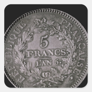 A pound of twenty sols square sticker
