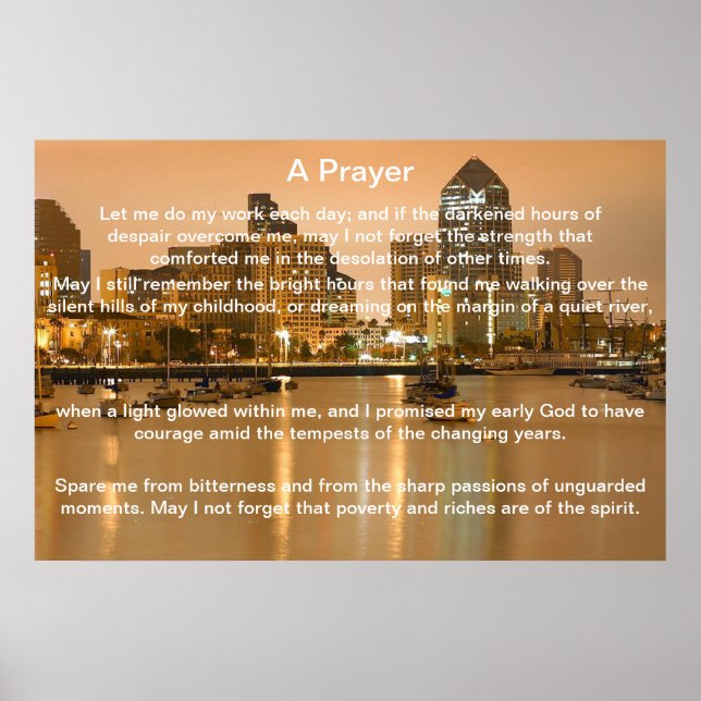 A Prayer Bright San Diego Posters (Front)