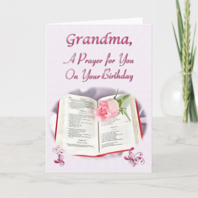 A prayer for a Grandma on her Birthday Card (Front)