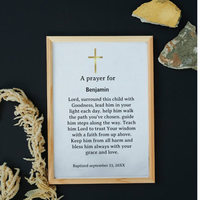 A prayer for child Baptism Religious christian  Poster (Creator Uploaded)