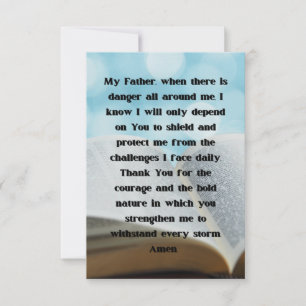 A Prayer For Dangerous Times Flat Greeting Card
