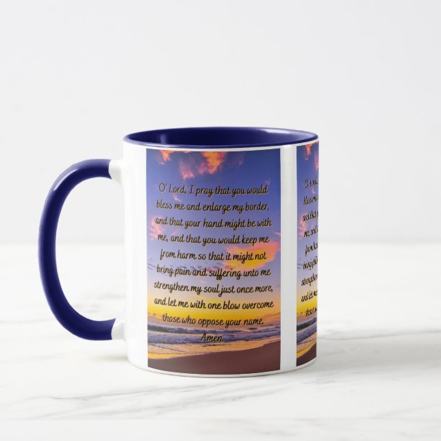 A Prayer For Peace & Strength 2 Two-Tone Mug (Left)