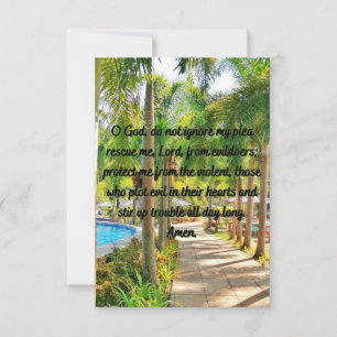 A Prayer Help & Protection Flat Greeting Card