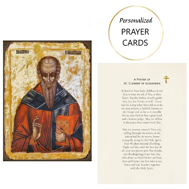 A Prayer of St. Clement of Alexandria Prayer Card  (Creator Uploaded)
