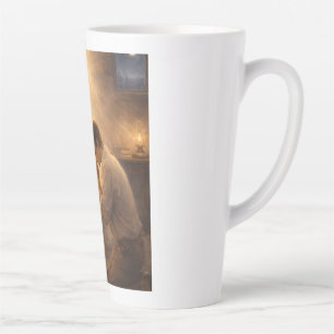 A Prayer on His Knees with Jesus Latte Mug