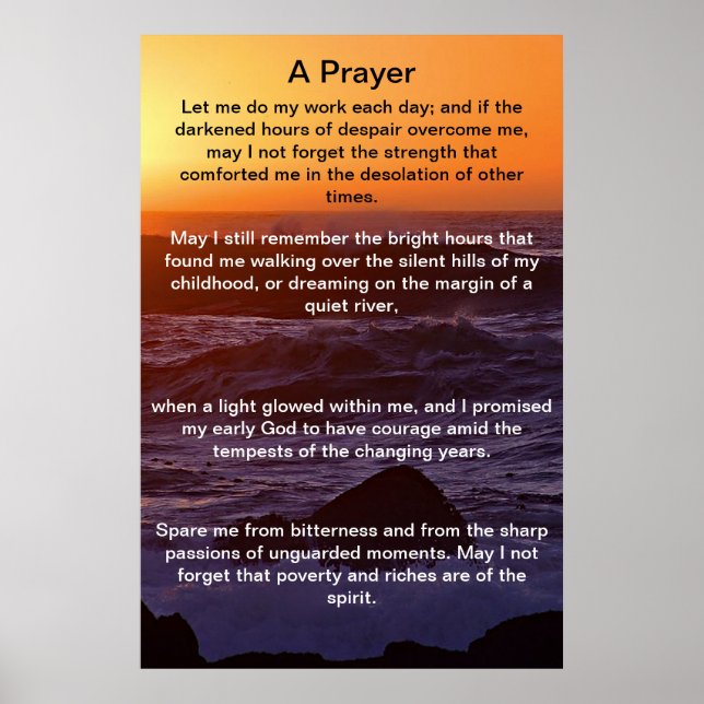 A Prayer on the Beach Posters (Front)