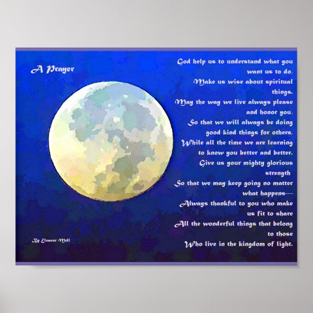 A Prayer Poem Poster (Front)