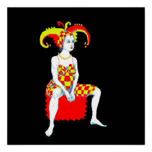 A pregnant jester poster
