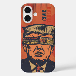 A president blindfolded by mental issues iPhone 16 case