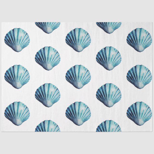 A Pretty Blue Nautical Series Design 13 Tissue Paper (Front)